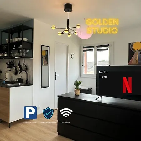 Le Golden Studio De Louviers Avec Garage Prive Buitenkant foto
